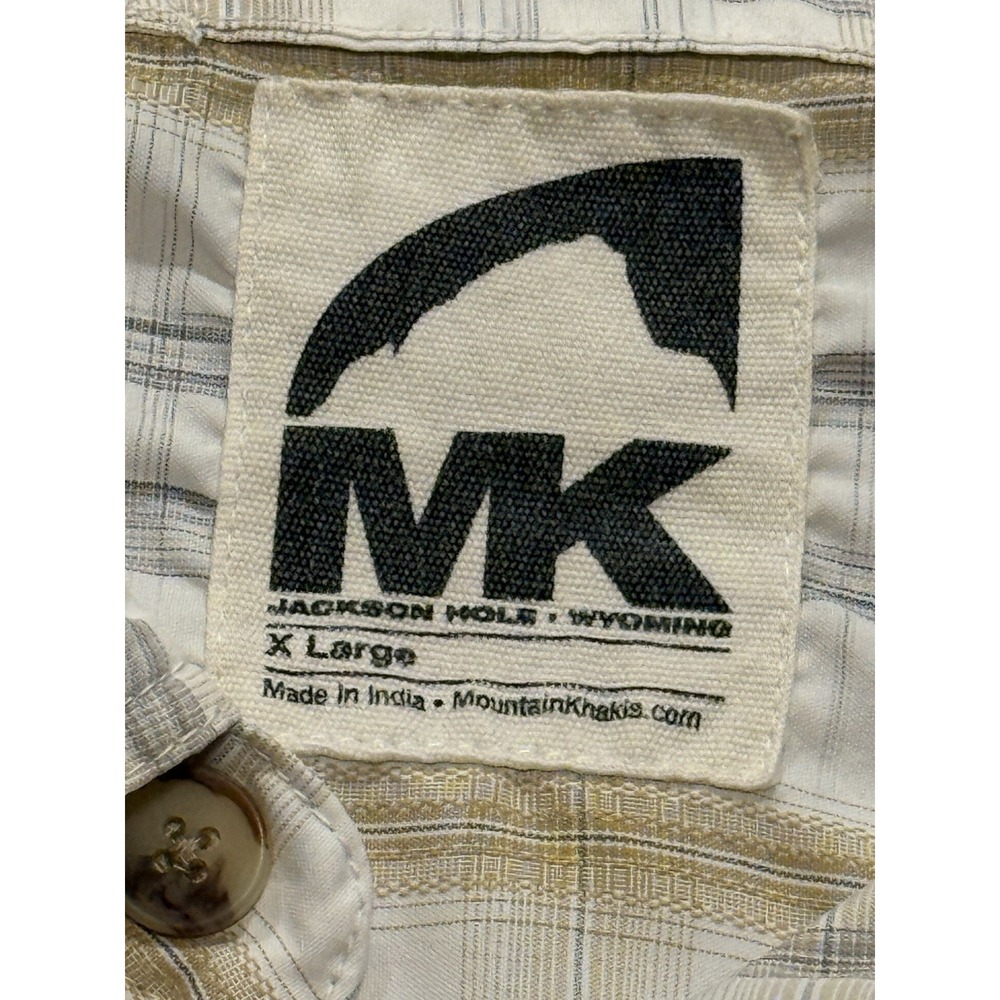 Mountain Khakis Shirts Lot Of 2 Mens XL Button Up Soft Polyester‎ Short & Long - Picture 8 of 10